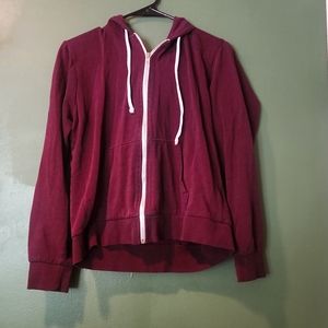 Divided H&M Maroon Large Zip Up Jacket